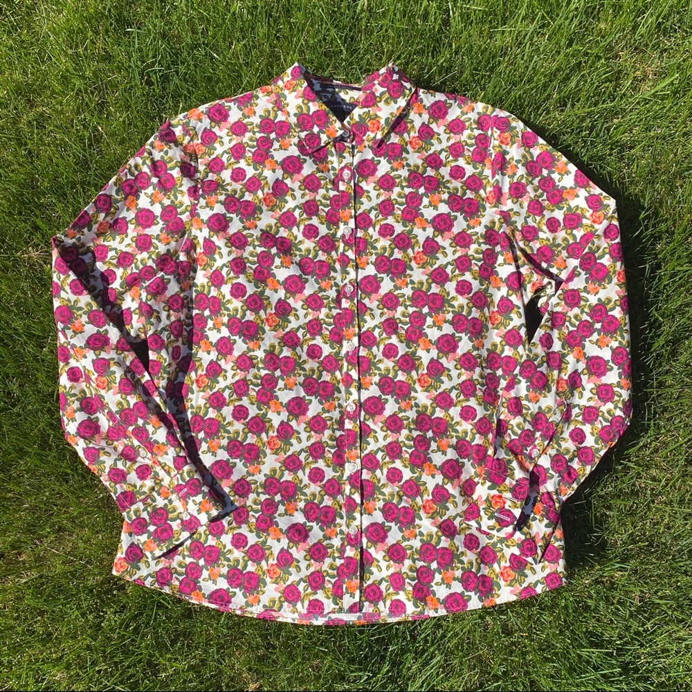 🌹Lands' End Floral Blouse